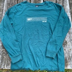 Obey International Teal Long sleeve